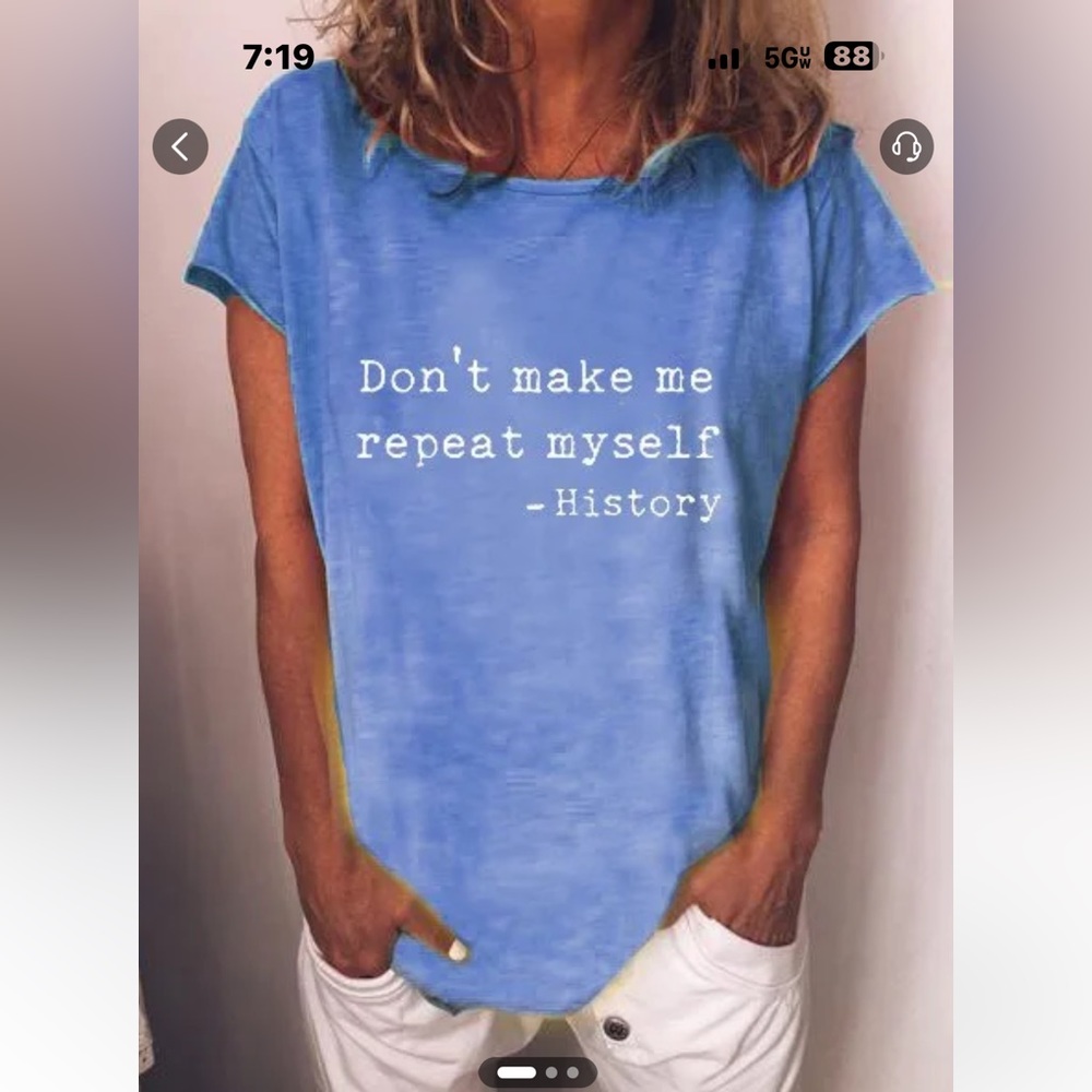 Lilicloth Women’s Blue Short sleeve Tee New Size Large